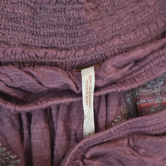 Free People Embroidered Purple Skirt Size Small - Picture 5 of 6